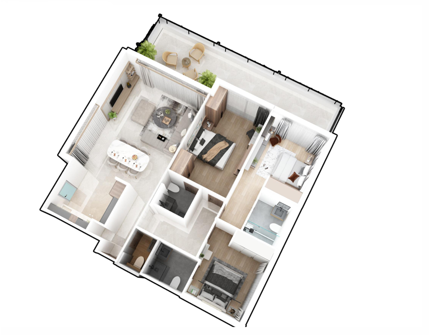 Three Bedroom Apartments in Agioi Omologites image 10