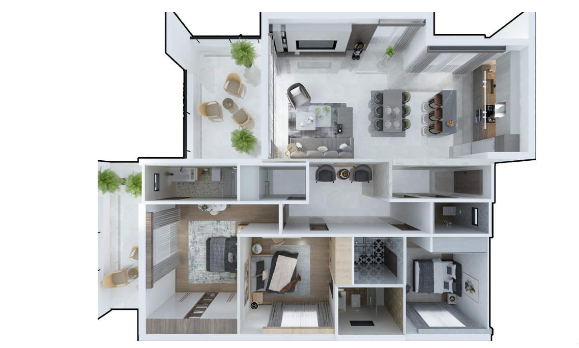 Three Bedroom Apartments in Agioi Omologites image 15