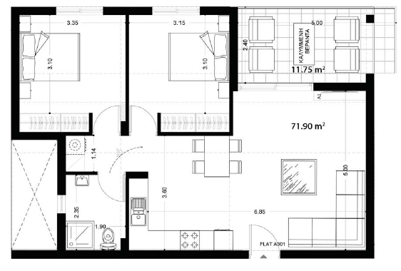 Two Bedroom apartment- Latsia, Nicosia image 7