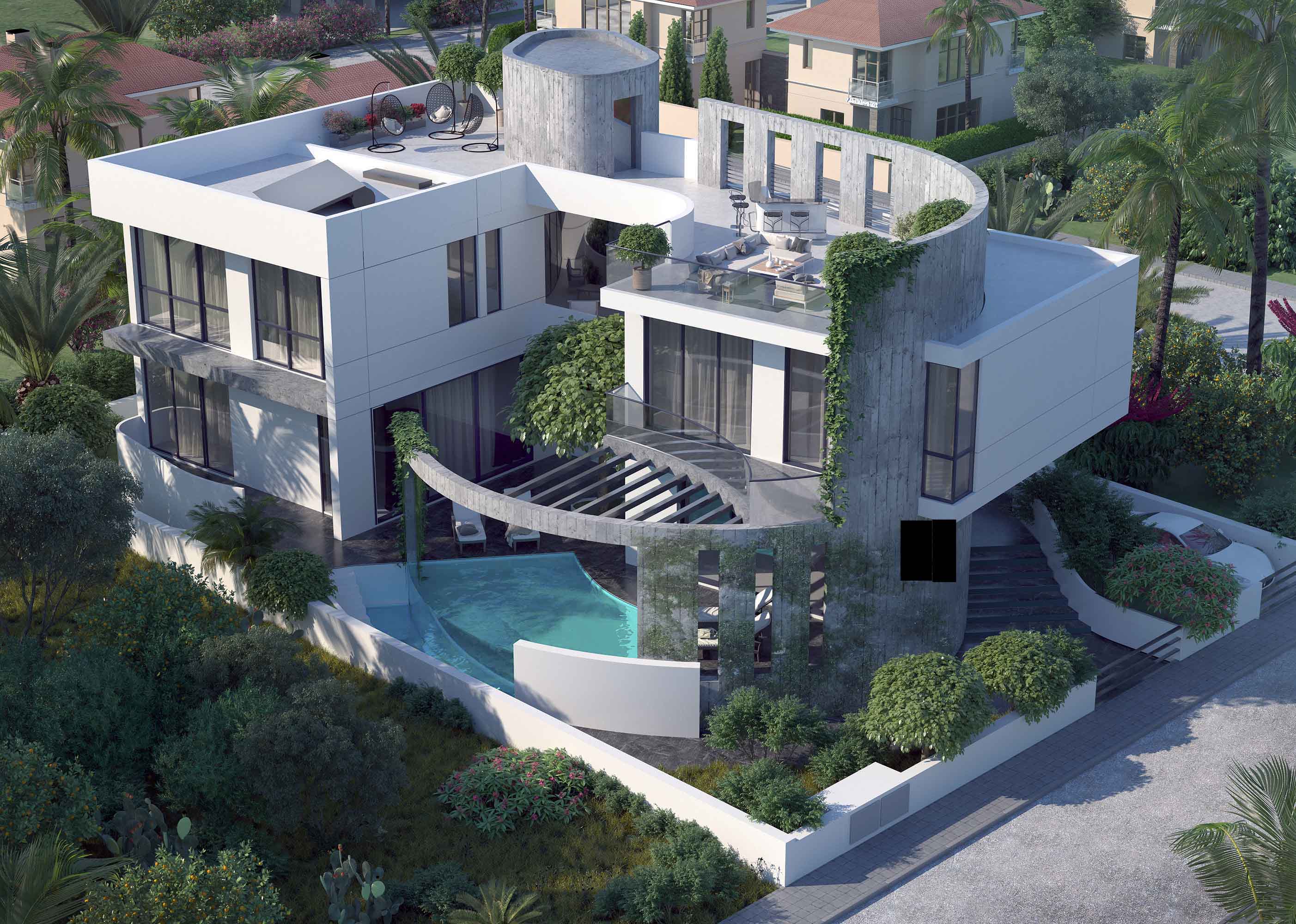 Luxury FIVE Bedroom Smart Villa with Pool & Roof Garden | 350m from Sea in Limassol, Potamos Germasogeias