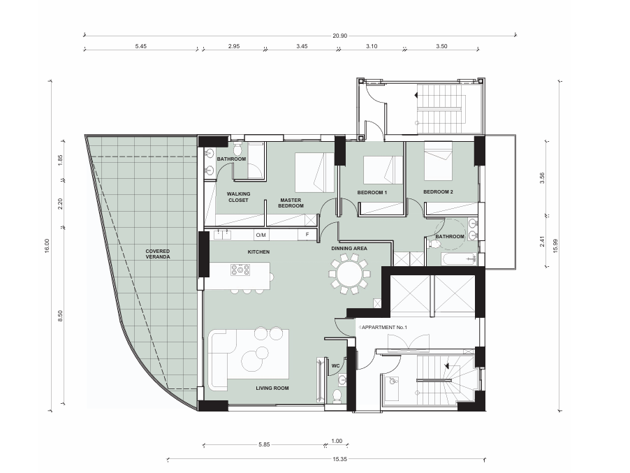 Three Bedroom Penthouse - Lykabittos, Nicosia image 25